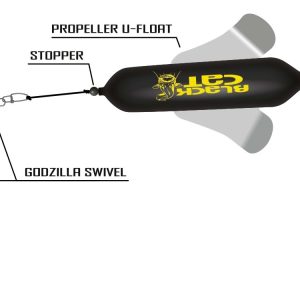 Spławik podwodny wirnik Black Cat 30g Propeller U-Float - obrazek 1