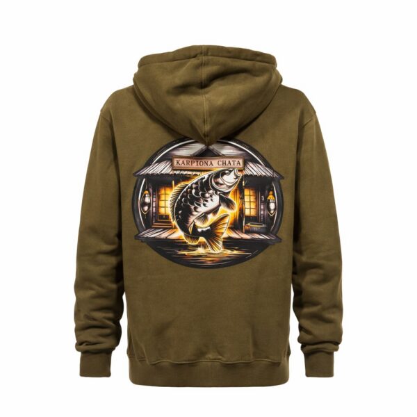 BLUZA Z KAPTUREM LOGO KARPIOWA CHATA S KHAKI TLETUR