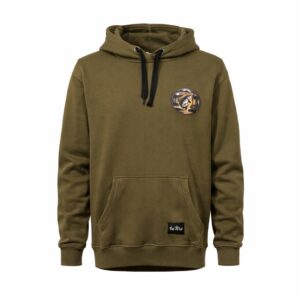 BLUZA Z KAPTUREM LOGO KARPIOWA CHATA S KHAKI TLETUR