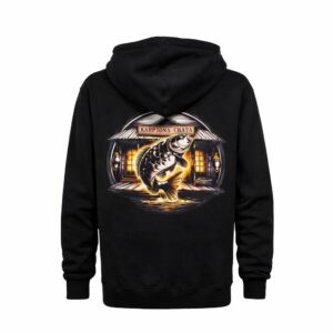 Bluza czarna z kapturem Logo Karpiowa Chata rozm S Tletur