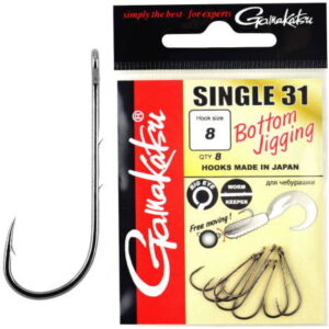 Gamakatsu SINGLE 31 HOOKS BLACK rozm 4 6szt Haczyki Gamakatsu 185098-400