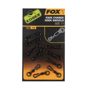Krętlik do Szybkiej Wymiany z Oczkiem Fox  Kwik change hook swivels rozm 11 10szt