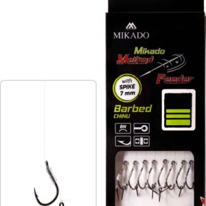 Mikado PRZYPON MF – Z IGŁĄ – hak z zadziorem nr 14 / żyłka: 0.20mm/10cm – op.8szt. Mikado