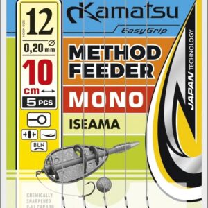 PRZYPON METHOD FEEDER MONO ISEAMA 10BLNO/10cm/0,22mm FAST STOP K-006 OP.5SZT KAMATSU