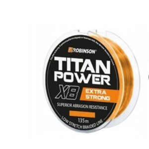 Plecionka Titan Power X8 0,10mm, 135m, pomarańczowa