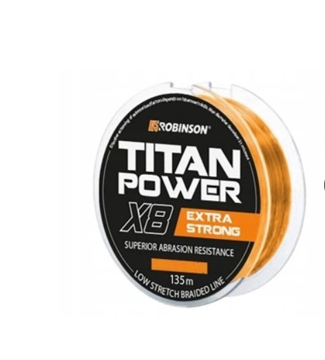 Plecionka Titan Power X8 0,10mm, 135m, pomarańczowa