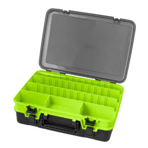 Pudełko spinningowe lub na akcesoria Delphin TBX EasyDuo 385-10P 385x270x125mm (sztywne) 2komorowe