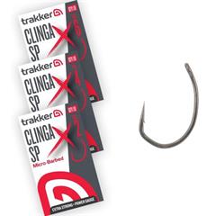Trakker Clinga SP XS Hooks rozm 4 10szt (zadziorowe) Haczyki Karpiowe TRAKKER 227214