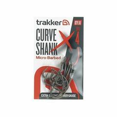 Trakker Curve Shank XS Hooks rozm 4 10szt (zadziorowe) Haczyki Karpiowe TRAKKER 227115