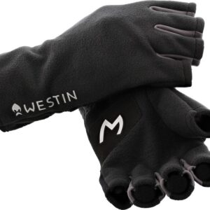 Westin HLF FLEECE GLOVES XL CARBON BLACK Rękawiczki Spinninowe Westin