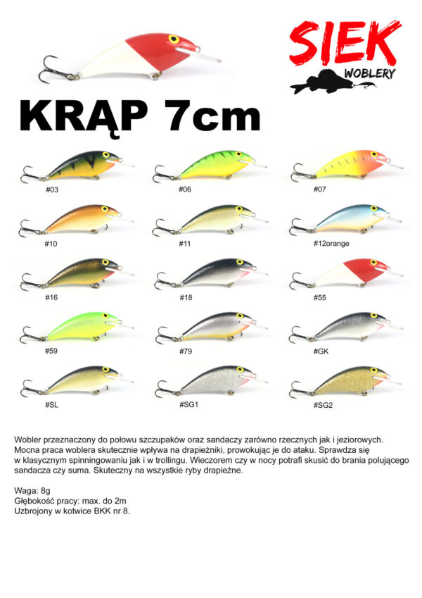 Woblery Siek KRĄP 7cm kolor 16 Woblery Siek KRĄP 7cm kolor 16