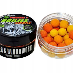 Kulki METHOD FEEDER POP UP FLUO Z DZIURKĄ – LIVER & BLOODWORM 8 mm (wątroba i ochotka)